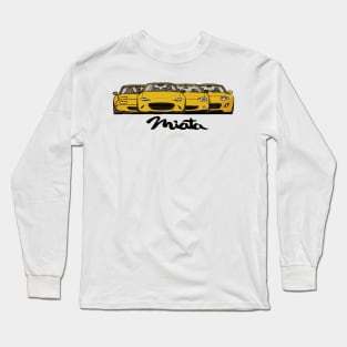 MX5 Miata Generations Yellow Long Sleeve T-Shirt